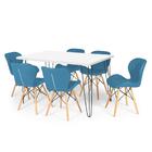 Conjunto Mesa De Jantar Hairpin 130x80 Branca Com 6 Cadeiras