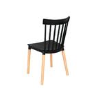 Conjunto Mesa De Jantar Hairpin 130x80 Natural Com 6 Cadeiras