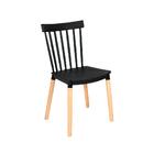 Conjunto Mesa De Jantar Hairpin 130x80 Preta Com 4 Cadeiras E