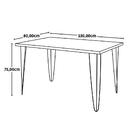 Conjunto Mesa De Jantar Hairpin 130x80 Volpi Com 4 Cadeiras E