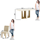 Conjunto Mesa De Jantar Henn Alfa Com 06 Cadeiras Vega 1600 X