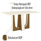 Conjunto Mesa De Jantar Henn Alfa Com 06 Cadeiras Vega 1600 X