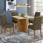 Conjunto Mesa De Jantar Henn Vértice Com 04 Cadeiras Vita 900