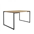 Conjunto Mesa De Jantar Industrial 4 Cadeiras Base Madeira Ea