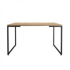 Conjunto Mesa De Jantar Industrial 4 Cadeiras Base Madeira Ea