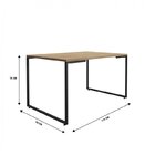 Conjunto Mesa De Jantar Industrial 4 Cadeiras Base Madeira Ea
