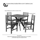 Conjunto Mesa De Jantar Isadora E Cadeiras Luna Estofadas Mad