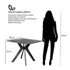 Conjunto Mesa De Jantar Isadora E Cadeiras Luna Estofadas Mad