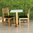 Conjunto Mesa De Jantar Jaque 60cm E 2 Cadeiras Luna Assento