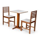 Conjunto Mesa De Jantar Jaque 60cm E 2 Cadeiras Luna Estofada