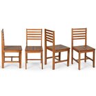 Conjunto Mesa De Jantar Lara 90cm E 4 Cadeiras Luna Assento M