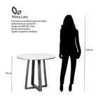 Conjunto Mesa De Jantar Lara 90cm E 4 Cadeiras Luna Assento M