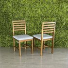 Conjunto Mesa De Jantar Lara 90cm E 4 Cadeiras Luna Estofadas