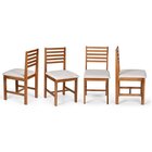Conjunto Mesa De Jantar Lara 90cm E 4 Cadeiras Luna Estofadas