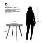 Conjunto Mesa De Jantar Laura 90cm Amadeirado E 4 Cadeiras Lu