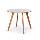 Conjunto Mesa De Jantar Laura 90cm E 4 Cadeiras Luna Assento