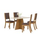 Conjunto Mesa De Jantar Leblon Com 4 Cadeiras  Móveis Pinho/m