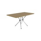 Conjunto Mesa De Jantar Loire Com 6 Cadeiras Amsterdã Nogueir