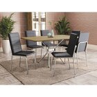 Conjunto Mesa De Jantar Loire Com 6 Cadeiras Amsterdã Nogueir