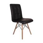 Conjunto Mesa De Jantar Luiza 135cm Preta Com 6 Cadeiras Gomo