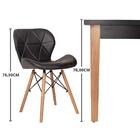 Conjunto Mesa De Jantar Luiza 135cm Preta Com 6 Cadeiras Slim