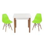 Conjunto Mesa De Jantar Luiza 80cm Branca Com 2 Cadeiras Eame