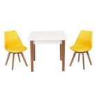 Conjunto Mesa De Jantar Luiza 80cm Branca Com 2 Cadeiras Leda