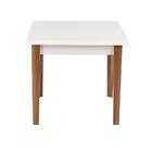 Conjunto Mesa De Jantar Luiza 80cm Branca Com 2 Cadeiras Leda