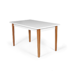 Conjunto Mesa De Jantar Mabel 135x80cm Branca Com 4 Cadeiras