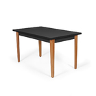 Conjunto Mesa De Jantar Mabel 135x80cm Preta Com 4 Cadeiras C