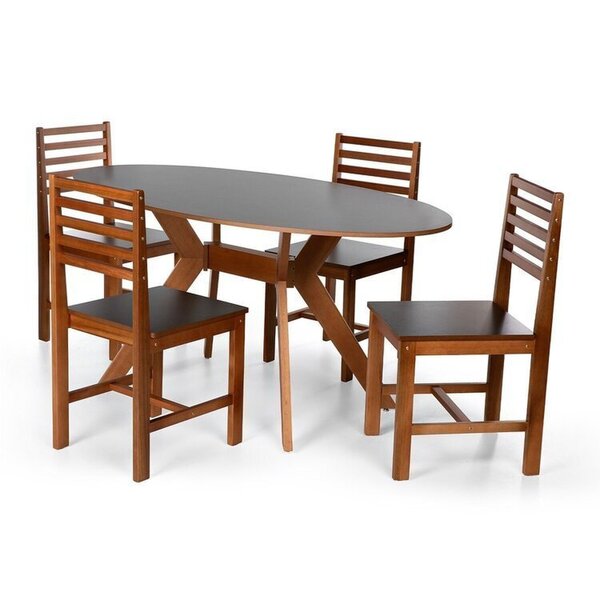 Conjunto Mesa De Jantar Mai 160x80 E Cadeiras Luna Assento Md