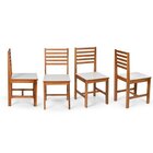 Conjunto Mesa De Jantar Mai 160x80 E Cadeiras Luna Assento Md