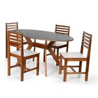 Conjunto Mesa De Jantar Mai 160x80 E Cadeiras Luna Assento Md