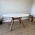 Conjunto Mesa De Jantar Mai 160x80 E Cadeiras Luna Estofadas