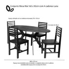 Conjunto Mesa De Jantar Mai 160x80 E Cadeiras Luna Estofadas