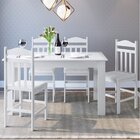 Conjunto Mesa De Jantar Mesa 4 Cadeiras Estofadas Moderno Ama