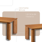 Conjunto Mesa De Jantar Nala 220cm Madeira Tampo Laminado Com