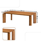 Conjunto Mesa De Jantar Nala 220cm Madeira Tampo Laminado Com