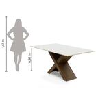 Conjunto Mesa De Jantar Off White Dubai Castanho / Areia