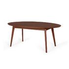 Conjunto Mesa De Jantar Oval Vértice Nozes 190cm Com 6 Cadeir