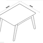 Conjunto Mesa De Jantar Paris 1.2 Off White/nature Com 4 Cade