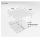 Conjunto Mesa De Jantar Quadrada Branca 2 Cadeiras Pinus Rivi