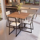 Conjunto Mesa De Jantar Quadrada Imbuia 4 Cadeiras Estofado R