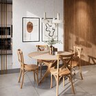 Conjunto Mesa De Jantar Redonda 4 Cadeiras 120cm X Texas Made