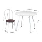 Conjunto Mesa De Jantar Redonda 90cm Com 4 Cadeiras Multimóve