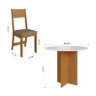 Conjunto Mesa De Jantar Redonda 90cm Com 4 Cadeiras Multimóve