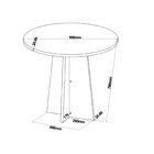 Conjunto Mesa De Jantar Redonda 90cm Spirit Com 4 Cadeiras Me