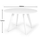Conjunto Mesa De Jantar Redonda Amanda 120cm Branca Com 6 Cad