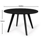 Conjunto Mesa De Jantar Redonda Amanda Preta 120cm Com 6 Cade