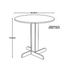Conjunto Mesa De Jantar Redonda Bellus Natural 80cm Com 4 Cad